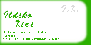 ildiko kiri business card